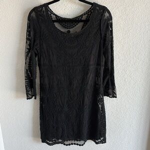 Express black lace dress